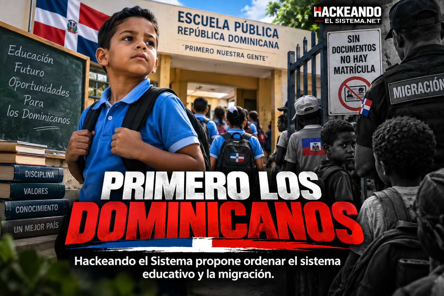 Primero los dominicanos: Hackeando el Sistema propone ordenar el sistema educativo y la migración