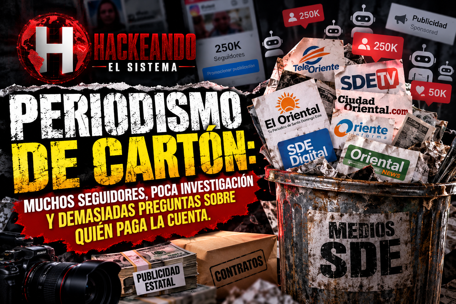 PERIODISMO DE CARTÓN: MUCHOS SEGUIDORES, POCA INVESTIGACIÓN Y DEMASIADAS PREGUNTAS SOBRE QUIÉN PAGA LA CUENTA