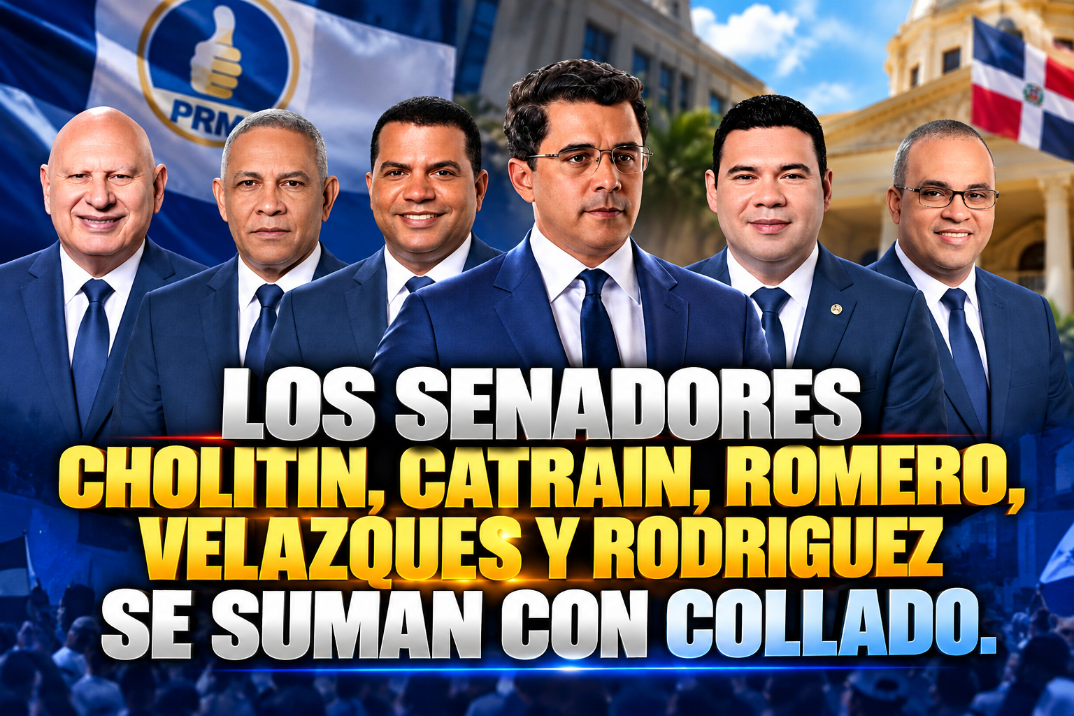 Los Senadores Cholitin, Catrain, Romero, Velazques y Rodriguez se suman con Collado