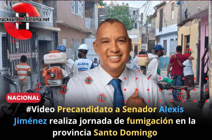 Video Precandidato a senador Alexis Jiménez realiza jornada de fumigación en la provincia Santo Domingo