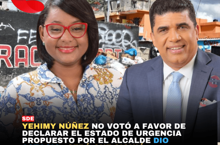 Yehimy Núñez no votó a favor de declarar el Estado de Urgencia propuesto por el Alcalde Dio Astacio ¿Será que siguió instrucciones de Manuel Jiménez?